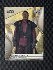 Marketplace image: 2025 Topps Star Wars Smugglers Outpost Chrome Black Greef Karga Superfractor 1/1