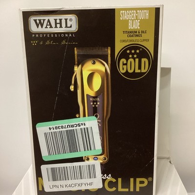 Wahl Professional 5 Star Cordless GOLD MAGIC CLIP Clipper w/ Stand 8148-700