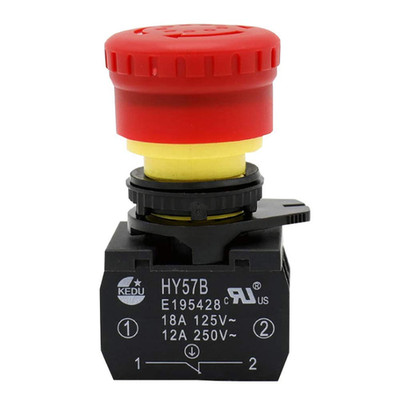 HY57B Emergency Stop Push Button Switch Strong Power off Red Knob Switches round