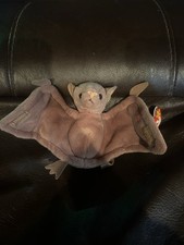 Ty Batty Brown The Bat Plush Toy with P.E Pellets Beanie Babies 1996