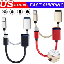 USB-C Type C Male to USB 3.0 Type A Female OTG Adapter Converter Cable Cord Lot