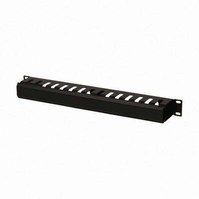 1U Metal Rack Mount Horizontal Cable Manager Duct Raceway For 19'' Server Rack