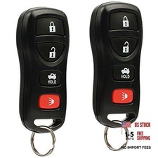 2X Keyless Entry Remote Key Fob 4btn for I35 G35 350Z Altima 2-Pack Black
