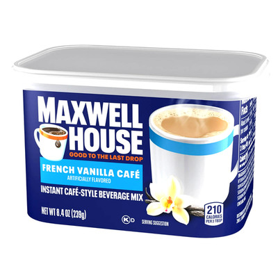 Maxwell House International French Vanilla Latte Cafe 8.4 oz (Pack of 8)~01/2027