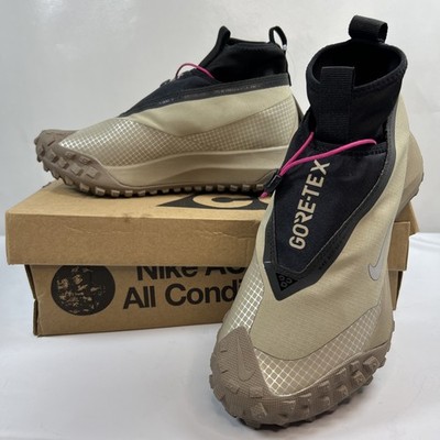 Nike ACG Mountain Fly Gore-Tex Khaki Tan Hiking Shoes Size 7.5 W/6 M CT2904-200