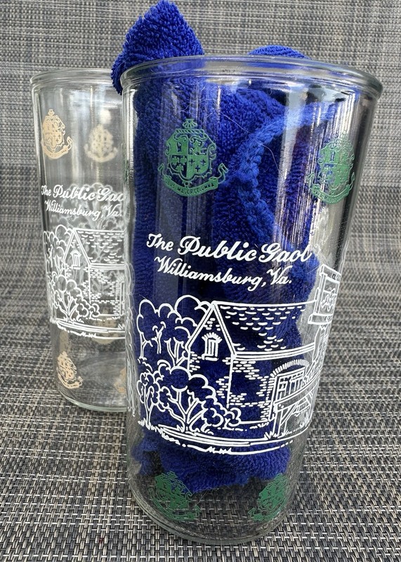 WILLIAMSBURG VA GLASS PUBLIC GAOL SET OF 3