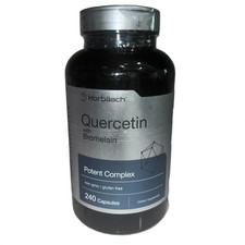 Quercetin with Bromelain Supplement 580mg 240 Quick  Release Capsules by Horbaach
