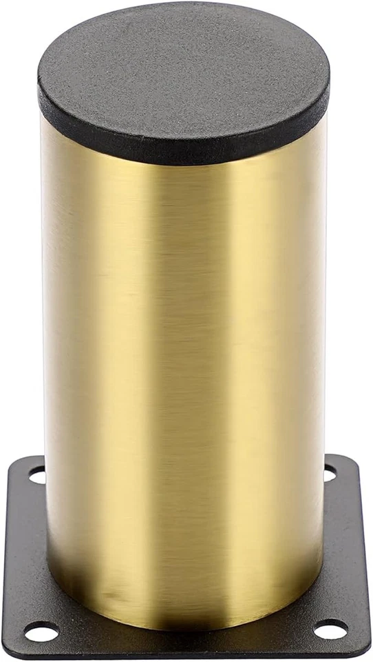 4 PIEZAS 4 pulgadas de acero inoxidable para muebles patas de metal gabinete escritorio sofá patas Foto 2 de 4