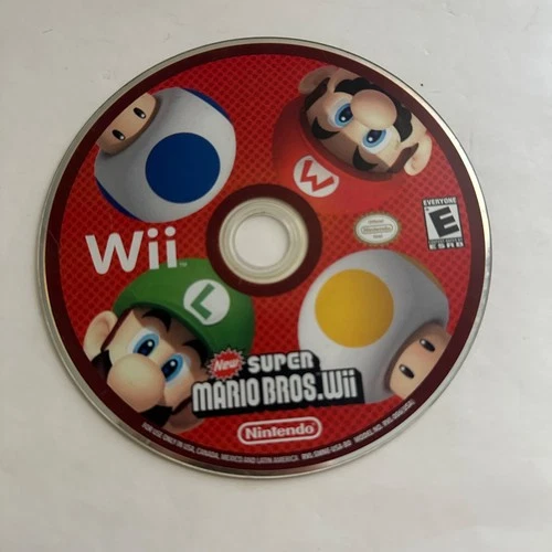 New Super Mario Bros. Wii (Nintendo Wii, 2009) Disc Only - Tested Works Working