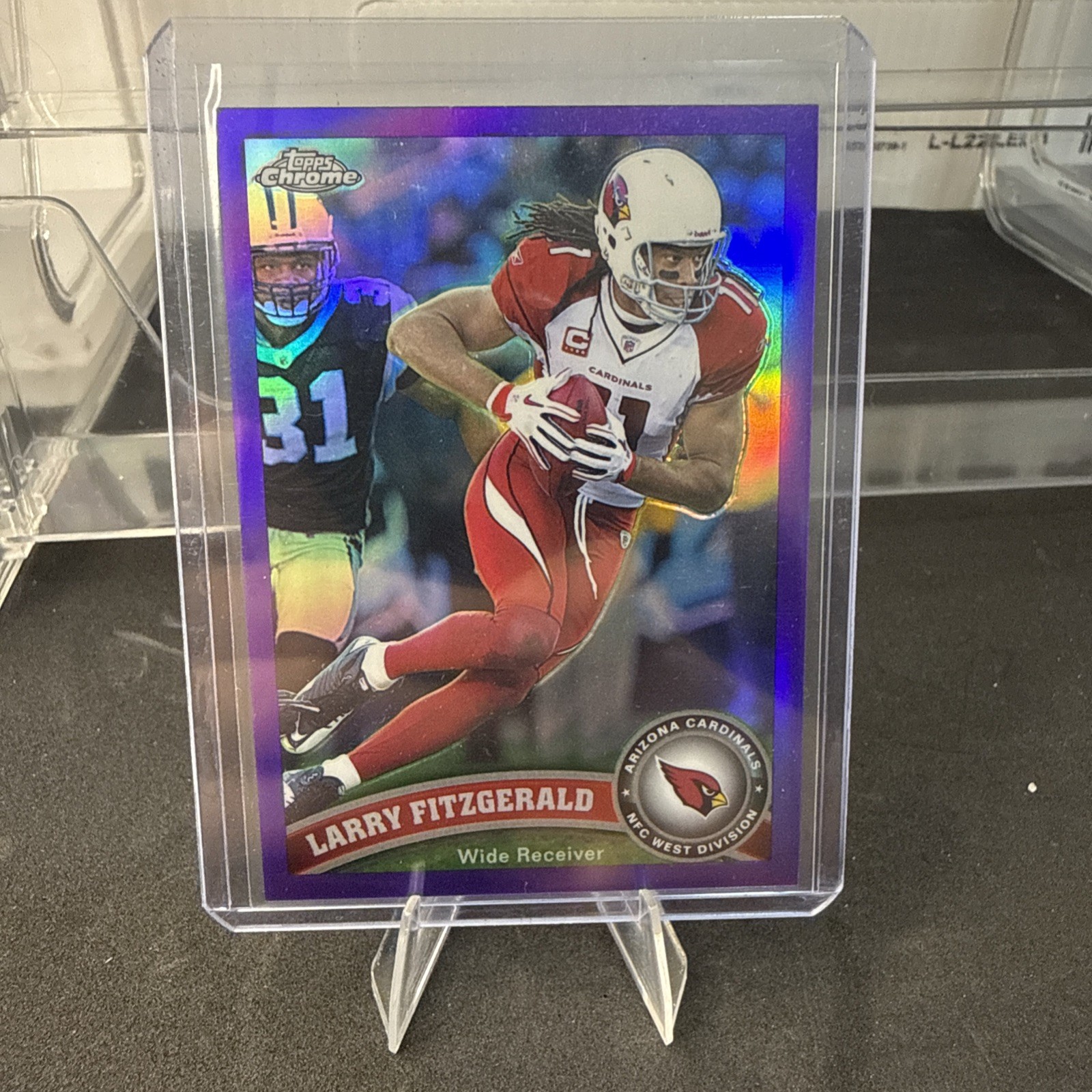 2011 Topps Chrome - Larry Fitzgerald #80 Purple Refractor /499