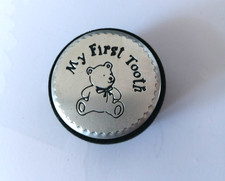 My First Tooth Keepsake Box Silver Engraved Top and Black Velvet Bottom