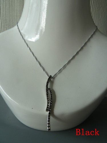 2x Silver (plated) fashion necklace/pendant/chain in 3x colours. For 2x pendants - Imagen 16 de 19