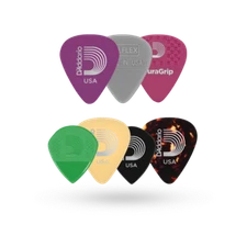 D'Addario 1XVP4-5 Assorted Guitar Picks, 7-pack, Medium