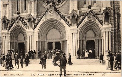 CPA AK NICE - Kirche Notre-Dame - Messeausgang (513760)