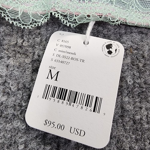 NEW Intimately Free People M Dora Larsen Bralette Panty Set Mint Blue $159 - Picture 3 of 13