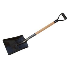 Builders Shovel Spade Square Mouth Scoop Gardening Builder Wood Heavy Duty 0091