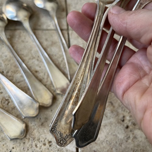 5 Oneida Community Par Plate Primrose Serving Spoons Silverplate 8” 2 Sets Ava - Picture 15 of 16