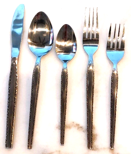 Rogers Stainless Korea Flatware Set 21 Pieces-5 piece setting for 4 + extra fork - Picture 2 of 10