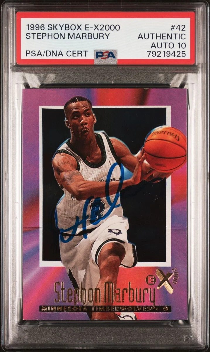 Stephon marbury auto ステフォン・マーベリー サイン SkyBox Stephon Marbury Basketball Autographed Sports Trading Cards