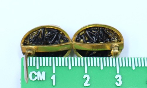 Antique Victorian gold plated scarab beetle pin brooch ( A ) - Picture 7 of 10