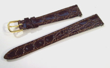 Nwot Women's JB Champion Crocodile Leather Watch Band with Pins, Brown, Vintage