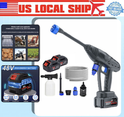 #ad Cordless Pressure Washer Water High Power Jet Wash Cleaner Portable amp; 2 Battery $78.98