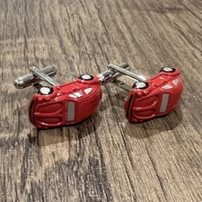 Car Cufflinks For Men Birthday Wedding Red Car Cufflink In Box