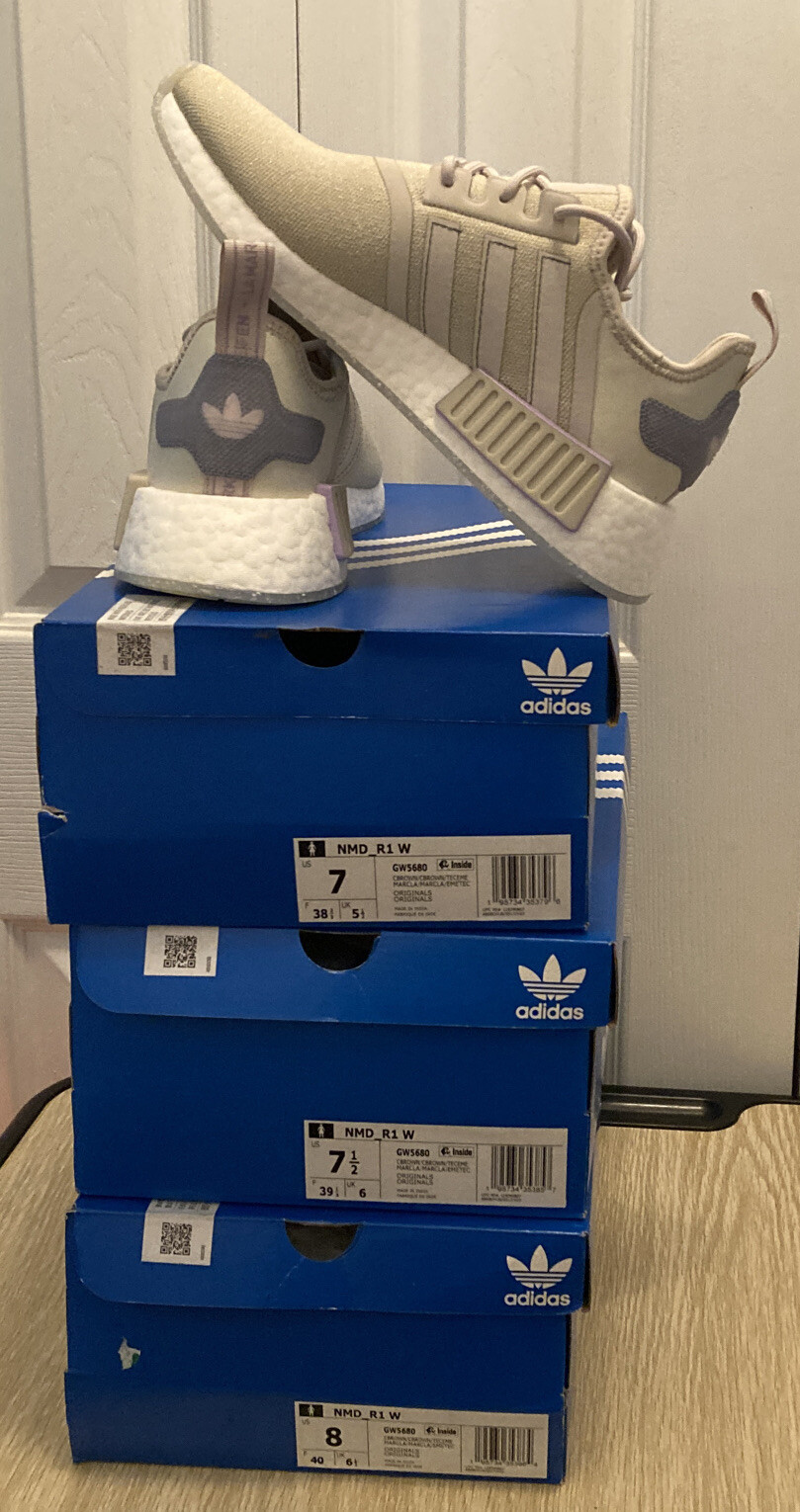 Adidas NMD R1 W Boost Bliss / Emerald Color Womens -7.5 Running GW5680 NEW.