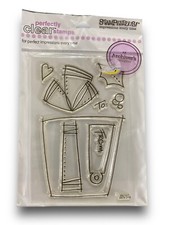 Stampendous Perfectly Clear Stamp Set Gift Frame Birthday Gift Tag To From