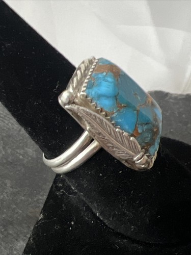 Bellissima Gemma Sterling & Blu Navajo Turchese 8,86 Grammi - Foto 3 di 11