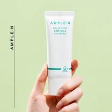AMPLE:N Solar Shot Zinc Mild Suncream 40ml SPF 50 PA  , Kbeauty, sample