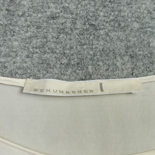 *Defekt Dorothee Schumacher 100% Seide Bluse Gr. 4 weiß braun geblümt transparent Top - Bild 7 von 15