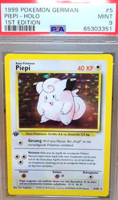ピッピ 旧裏面 ARS9 CLEFAIRY-HOLO PSA MINT PSA 9 Piepi Clefairy 5 1st Edition Base Set Holo Holographic