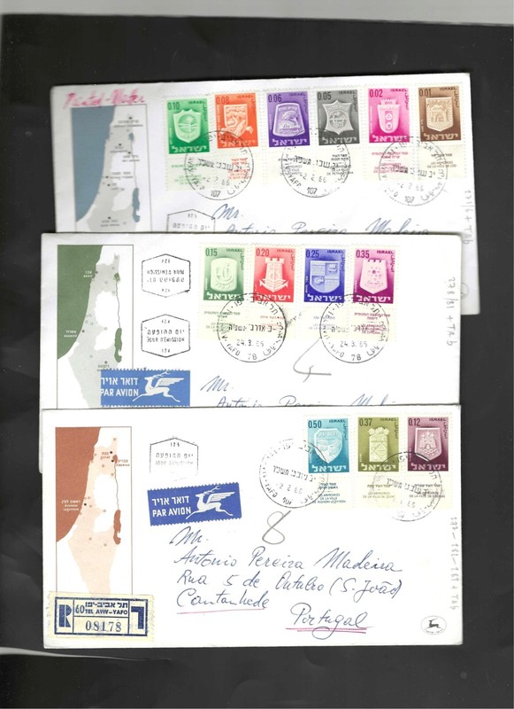 ISRAEL-COVERS-FDC-CACHETS-SELECTION OF 27-1950-70 ISH-F-VF-#1