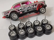 RUBBER WHEELS TIRES 5 Sets 13mm/10mm 55 Chevy Gasser Multi Spoke Whee