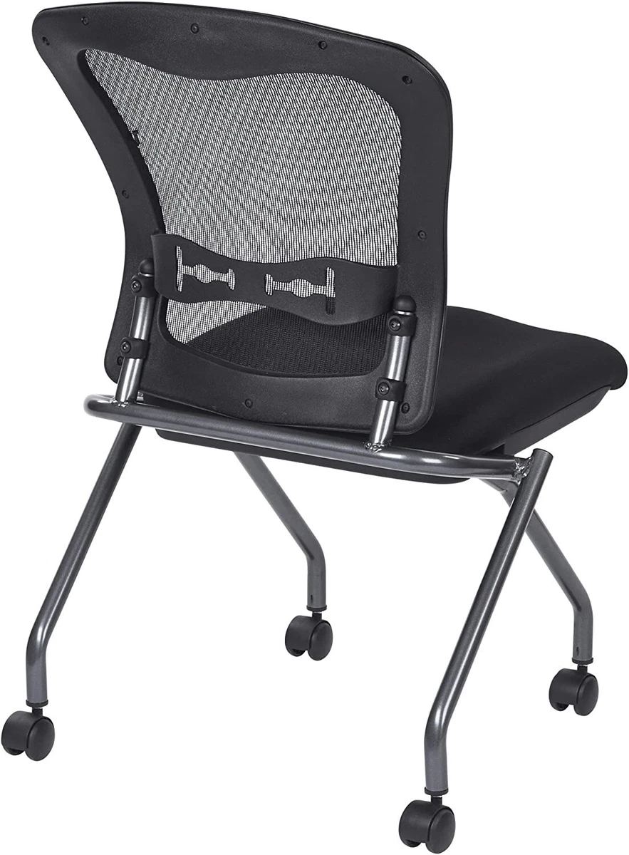 Office Star Deluxe Breathable ProGrid Back FreeFlex Coal Seat