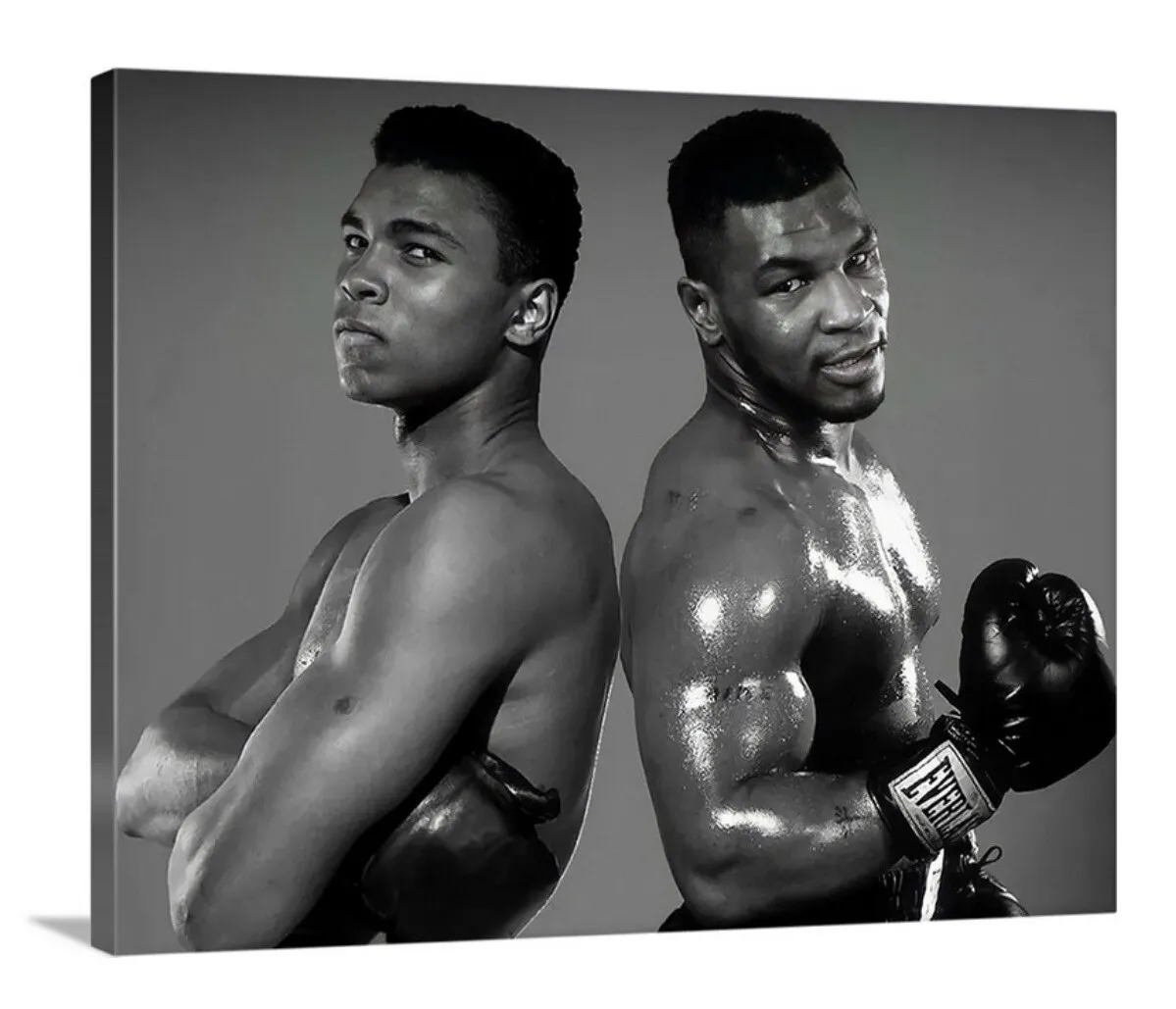 Tyson Vs Mohamed Ali Mike Tyson Vs Muhammad Ali Canvas 16x20 Wall Art Boxing Gym Legends  Incredible | eBay