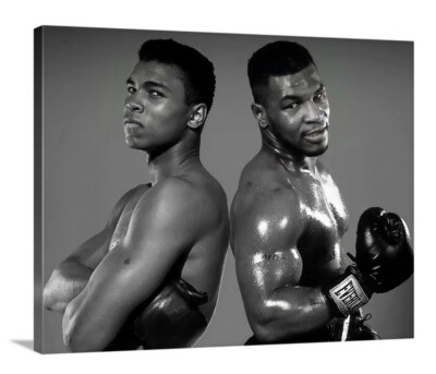 Mike Tyson Vs Muhammad Ali Canvas 16x20 Wall Art Boxing Gym