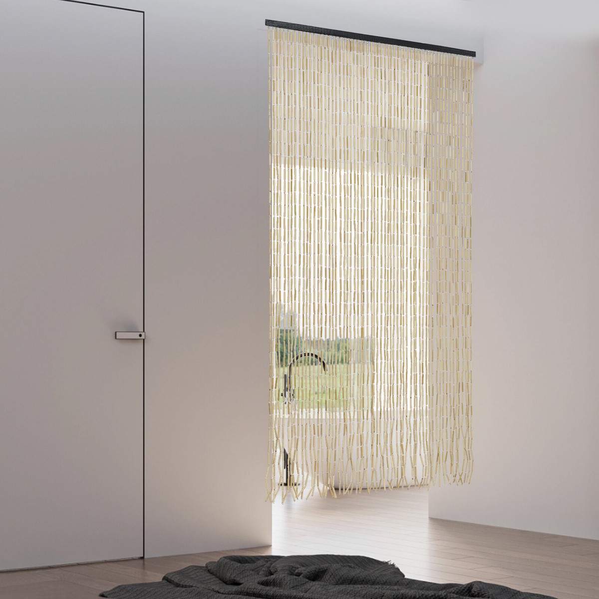 Bamboo Beaded String Curtain Room Doorway Retro Hanging Fly Screen