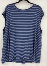 NWT Trina Turk Torme Back Cutout Shirt Knit Top Size XXL Striped USA Made