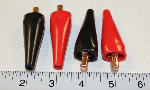 Mueller 50C copper electrical alligator clips - 4 w/ insulators for 1 price - Picture 6 of 7