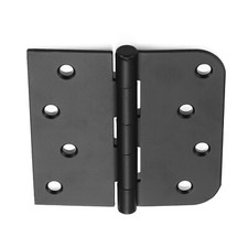 Black Door Hinge 4" with 5/8" and straight corner radius 4 inch