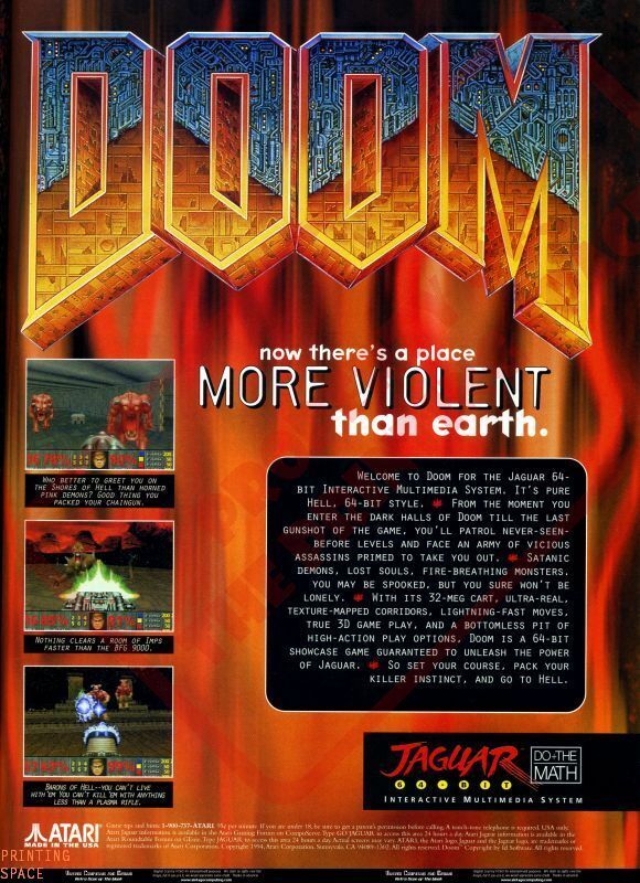 DOOM Wall Poster Vintage Retro Promo Video Game 001 - POSTER 20x30