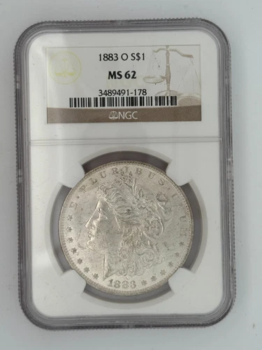 1883 O NGC MS62 Morgan Silver Dollar $1 US Mint Coin 1883-O MS-62 ME7435