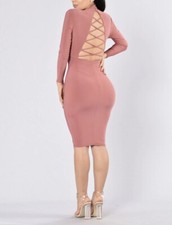 Fashion Nova Flying High Dress Rose