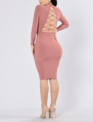 Fashion Nova Flying High Dress Rose | eBay
