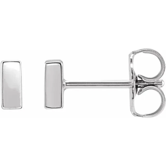 Platinum bar earrings online
