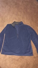 boys blue soft fleece pullover jacket sz 10/12