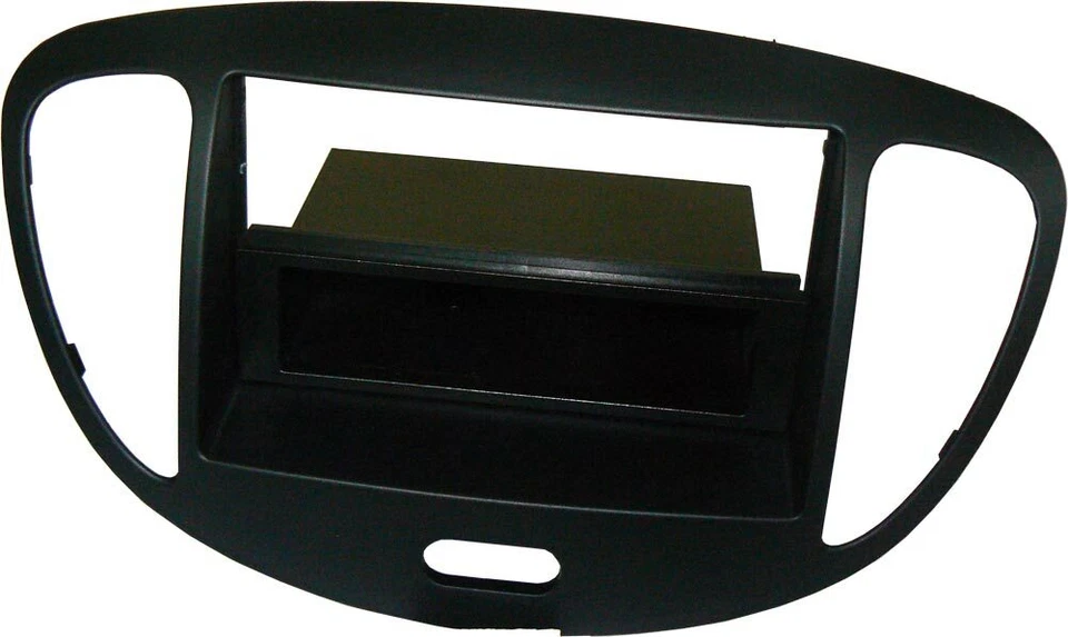 MASCHERINA AUTORADIO 1 DIN HYUNDAI I10 2008 AL 2014 CON CASSETTO. COLORE NERO - Immagine 2 di 2