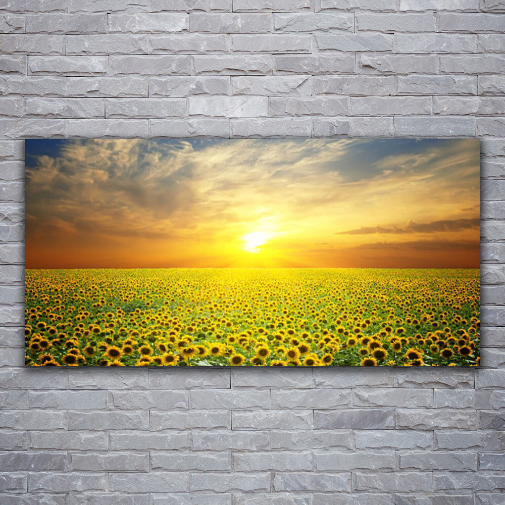 Tableau image impression tournesols 120x60 grand format mural